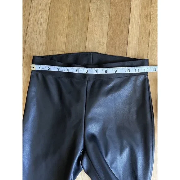 Emerson Fry XS Vegan Leather Leggings Pull On Pants Black women’s - Picture 14 of 16